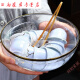 Jiaqi Xiong Glass Tea Washer Large and Small Ceramic Washing Cups Built-in Water Dishwashing Bowl Household Tea Set Accessories Fruit Bowl Heat-Resistant Glass Style - Small + Bamboo Tea Clip