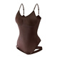Seamless tight-fitting hollow body shaping women's tummy control suspender transvestite underwear corset thong men's jumpsuit coffee XL