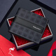 
WILLIAMPOLO Emperor Paul Men's Wallet Short Ultra Thin Youth Wallet Small Coin Wallet Boys Gift Card Bag Black Horizontal