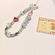 Beiyipin's new mobile phone ornament, fresh love bow, beads bracelet ins style mobile phone accessories, wristband, ornament chain, anti-lost and anti-lost mobile phone chain
