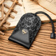 Dürr cowhide car key bag women's cowhide large capacity key bag simple remote control storage bag men's key buckle black