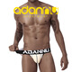 Adannu translucide sexy sexy maille basse taille séduisant sous-vêtements macho sexe masculin t-trousseurs AD139 blanc m
