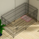 Dog Fence Dog Cage Indoor Home Folding Pet Fence Chicken Cage Teddy Dog Cage Metal Pet Fence Cage Black 80x90# (6 pieces) Fence (with suction cup straps + cotton nest)
