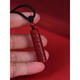 DRJEFUN natural cinnabar oval Shurangama Mantra pendant pendant amulet Shurangama Sutra necklace for men and women Yan Shurangama Sutra decoration black rope model contains Shurangama Mantra