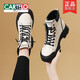 卡帝乐鳄鱼（CARTELO）真皮英伦风马丁靴女2025年新款冬季皮鞋白色厚底短靴春秋靴子单靴 1591米咖跟高4cm单里 39
