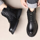 Zuomu Lion Head Layer Cowhide Army 3519 Martin Boots Men's Winter Plus Fleece Military Hook High-top Cotton Leather Boots Wool Warm Snow Boots Black [Top Cowhide Sheep Fur Integrated] 42