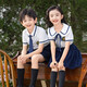 G.DUCKKIDS幼儿园园服夏装英伦学院风儿童校服套装小学生班服夏季毕业照服装 男童6621+领带aooqssg 190