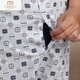 Pyjamas modal d'âge moyen et âgé pour les hommes au printemps et à l'automne Coton mince coton à manches longues Daddy plus taille Old Man Cardigan Home Clothing Set B829 [Contrôle d'accès ouvert] XL [100120jin recommandés [Jin est égal à 0,5 kg]]]