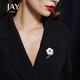Jay white shell hibiscus brooch, female corsage, suit accessories, birthday gift for elder mother and mother-in-law