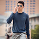 Mr. Clavage rond Coul à manches longues t Couleur solide simple et confortable pour la peau et confortable cardigan 2025 Spring and Automne Nouveau produit BT11978 Ore M (170)