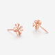 Saturday Fortune (ZLF) 18K gold earrings rose gold four-leaf clover gold earrings girlfriend ready stock