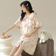 莫代尔睡裙夏季女带胸垫可外穿休闲大码纯棉孕妇哺乳产后月子服睡衣 11981  M