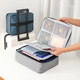 Multi-layer ID storage bag Home large-capacity document passport bag multi-function travel waterproof file sorting bag box B1 three-layer gray