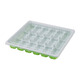 Qincheng disposable dumpling box, take-out special packaging box, commercial compartmented raw and cooked quick-frozen dumpling box, frozen storage box, 15 grids, green and white, thickened, 100 sets, transparent lid