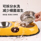 Qi Oh dog bowl, dog bowl, cat bowl, cat food bowl, dog rice bowl, anti-knock over double bowl and drinking water bowl, small and medium-sized dog pet supplies, yellow bear-single basin, 2 pieces, large size (suitable for 7-35 Jin Jin equals 0.5 kg dogs and cats)