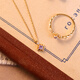 Yulong Retro Tanzanite Necklace Women's Sterling Silver Light Luxury Niche Hollow Exquisite Clavicle Purple Gemstone Gift Gold 40+5 Gold 40+5cm