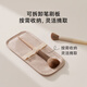 EACHY cosmetic storage bag large capacity zoned makeup bag for women 2025 new portable waterproof makeup bag - wood peach powder