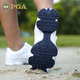 PGA wide golf shoes men's waterproof shoe knob laces anti-side slip fixed spikes soft rubber midsole 301043 white 43
