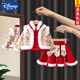 迪士尼（DISNEY）2024龙年拜年服儿童汉服女童冬季加绒加厚中国风过年衣服宝宝套装 国风拜年服 送头饰+眉心贴 90 身高(80-90)厘米