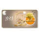 Hanxuan 2025 Nuevo restaurante de decoración de restaurantes Sala de estar electrónica Sala de estar detrás de la pared del radar Pantalla de pared de la pared de la pared Pintura de reloj JD13533 Modelo de pantalla digital 80*40 (Adecuado para restaurantes de aproximadamente 1.2 metros) Crystal Imagen PVC Gold Edge/Plug