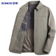 Romon 100% cotton jacket men's young and middle-aged spring and autumn coat work wear casual lapel dad wear men's jacket
