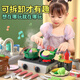 Eve Stone Special Girl Like You Kinderhaus Küche Spielzeug Set Mini Cooking Kitchen Spielzeug Geburtstagsgeschenk für kleine Mädchen 3-6 Jahre alt 80 cm Sound und leichte Spray Küche Grün