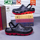 
CARTELO high-end extra-large size hole shoes men's summer bag-toe slippers casual non-slip plus-sized beach sandals trendy new product 9856 blue 46