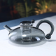 Full Nordic light luxury creative personality Cai Shu teapot heat-resistant glass teapot household electric ceramic stove boiling water tea set Cai Shu teapot (smoke gray)