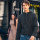 Mr. Bu Bu Silhouette Semi-Zipper Sweater para hombres en primavera y otoño. Séter de color sólido que reduce la edad KT15781 Galaxy Grey XL (180)