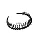 Dabuliu Zähne-resistente Nicht-Schlupf-Stirnbandmädchen Gummi Stirnband Waschen Gesicht Make-up Reparieren Haare Crushing Artefact Pressen Haarband Haartkarte Farbe 9274i Schwarzes Stirnband