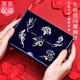 Ancient brooch, high-end women's exquisite niche corsage gift box, light luxury and elegant pin, silk scarf buckle birthday gift for women, practical bouquet fashion brooch 5-piece set-gift box