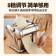 Baijie noodle machine electric noodle machine household fully automatic noodle machine household stainless steel small multi-functional noodle cutting machine silver one-knife type powerful motor 8-speed adjustment high-quality stainless steel / rolling and pressing / one machine to do it