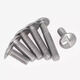 Bingneng 304 stainless steel round head one-way S slot machine screw anti-theft screw S-type screw one-word guardrail special bolt M4*50 10 pieces