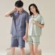 Modal couple pajamas men and women's summer short-sleeved shorts 2025 new style for outdoor wear couples students' home clothes suit 12806+12706 Women XL+Men's L