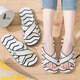 Wanpusen anti-slip silent large-size women's slippers for women indoor and outdoor summer couples wear summer soft-soled sandals for women, women white women's style 37 wide feet, fat, please buy one size