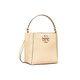 Tory Burch TB Damenbeutel Bucket Bag McGraw Cowhide kleine Frauen Handtasche einzelner Schulter-Crossbody-Tasche kleiner Creme Weiß 74956-724
