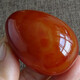 DRJEFUN Natural Red Agate Egg Handle Parts Raw Stone Ornaments Angry Management Egg Actual Practice Play No. 3527 Actual Practice One