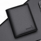 Känguru (Kangaroo) Wallet Herren Kurzer Leder Brieftasche vertikaler Stil 2025 Neues trendiges Reißverschluss Kuhlatten-Ultra-dünn verdickter Brieftasche schwarz (mit Reißverschluss