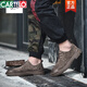 Cartelo Trendy Low-Top Martin Boots Herren echte Leder Frühling und Herbst Atmungsaktives britischer Stil wasserdichte Männer Retro Work Boots Neues Produkt Kamelfarbe 42