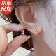 Idel French light luxury niche rose gold nail earrings 2025 new unique ear buckle commuting simple high-end earrings for women nail earrings rose gold E3175