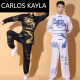 CARLOSKAYLA martial arts performance clothing new Chinese style children's martial arts competition Tai Chi clothing men's and women's performance clothing black 170cm