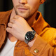 Poscer (poscère) regarder la mode masculine entièrement automatique mécanique Watch classique eaux fantômes Business acier décontracté Porsche Men's Watch 6198