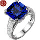 Digo square tanzanite sapphire ring queen luxury 8.5 carat large diamond 925 silver 2020 diamond ring blue 8.5 carat please note the hand number
