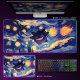 RGB Luminosa Ratón Pad, Pokémon Gengumon Genggui E-Sports Juego Teckboard Pad Anime Padt Strip atmosférico de luz DD-3294 RGB GENGGUI 1000X500MM 4 mm actualizado