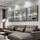 Sofa background wall decoration painting living room hanging painting elk triple painting mural atmospheric wall painting oil canvas ps K11972 30*40 left and right 60*40
