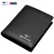Seven Wolf Wallet Herrenkopfschicht Kuhlattenjugend Ultra dünn neuer kurzes, weiches Leder Trendy Wallet Clip Multi-Card vertikaler Ticket-Clip Herrenschwarz-Brieftasche
