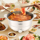 SUPOR split-type electric hot pot multi-purpose pot household multi-function electric hot pot electric wok electric wok cooking all-in-one pot 4L Internet celebrity non-stick pot 1300W high power H27YK37