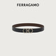 Ferragamo men's black double-sided adjustable Gancini belt 0689134_C _ 105 (gift for boyfriend)