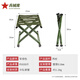 Armory webbing stool outdoor training portable stool bearing 600 Jin [Jin equals 0.5 kg] Military green thickening 30*25*30cm
