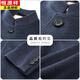 Hengyuanxiang (HYX) high-end wool jacket autumn and winter wool tunic suit for men Chinese stand-up collar woolen suit Chinese Tang style suit for men gray cashmere + wool XL 180